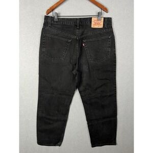 Vintage Levi's 550 Jeans Mens 36x30 Black Denim‎ Relaxed Fit 90s Y2K
